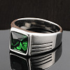 Fashionable 304 Stainless Steel Cubic Zirconia Finger Rings for Men FS-WGE7444-12-1