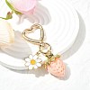 Acrylic Strawberry Pendant Decoration HJEW-SW00120-04-8