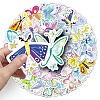 50Pcs Butterfly PET Waterproof Stickers PW-WGABAA5-01-6