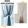 4pcs 2 Colors Linen & ABS Plastic Flower Curtain Tiebacks AJEW-GL0002-84-7