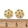 Brass Micro Pave Cubic Zirconia Bead Caps ZIRC-F141-18G-02-2