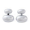 304 Stainless Steel Oval Stud Earrings EJEW-M073-08P-2