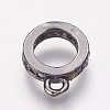 Brass Cubic Zirconia Tube Bails LS-KK-P134-64B-2