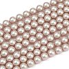 Frosted Glass Pearl Beads Strands GLAA-A044-08A-13-1