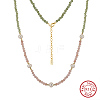 Natural Freshwater Pearl & 925 Sterling Silver Beaded Necklaces for Women NJEW-G154-04G-1