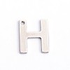 Tarnish Resistant 304 Stainless Steel Letter Charms STAS-O072-H-1