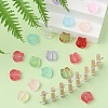35Pcs Transparent Spray Painted Glass Beads GLAA-YW0001-67-5