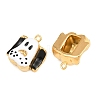 304 Stainless Steel Enamel Pendants SA-CBA033B-01G-01-2