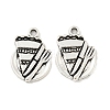 Cake Tibetan Style Zinc Alloy Pendants TIBEP-R334-188AS-RS-1