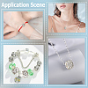 80Pcs Polymer Clay Rhinestone European Large Hole Beads with Silver Color Plated Brass Cores FPDL-LT0001-02E-7