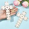 1Pc Easter Unfinished Wooden Cross WOOD-SP0001-69-4