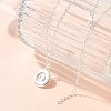 304 Stainless Steel Flat Round Coin Pendant Cable Chain Necklaces for Women LS-STAS-Z108-02S-01-2