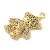 Brass Micro Pave Cubic Zirconia Pendants KK-Z042-16G-01-2