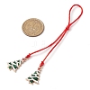 Christmas Tree Alloy Enamel Pendant Decorations HJEW-JM02302-3