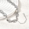 Ocean Beach 304 Stainless Steel Shell Shape Link Chain Necklaces for Women STAS-H258-01P-2