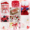 6Rolls 6 Colors Valentine's Day Polyester Printed Grosgrain Ribbon OCOR-PH0004-23-6