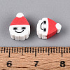 Christmas Theme Handmade Polymer Clay Beads CLAY-S091-75-3