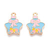 Alloy Enamel Pendants ENAM-T022-24-1