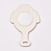 Unfinished Wooden Handheld Mirror MJEW-WH0001-07-1
