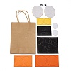 DIY Rectangle with Tiger Pattern Kraft Paper Bag Making Set DIY-F079-07-2