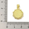 Virgin Mary Theme Rack Plating Brass Micro Pave Cubic Zirconia Pendants KK-C074-23G-05-3