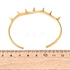 304 Stainless Steel Spiked Cone Open Cuff Bangles for Women BJEW-B165-01G-3