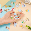 22Pcs 11 Style Summer Theme Food Computerized Embroidery Cloth Self Adhesive Patches DIY-BT0001-56-7