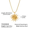 304 Stainless Steel Vintage Sun Spiral Pendant Necklaces for Women WV2737-6