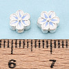 925 Sterling Silver Enamel Beads STER-T008-35B-4