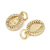 Rack Plating Brass Micro Pave Cubic Zirconia Pendants KK-H509-08G-3