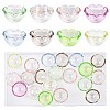 20Pcs UV Plating Acrylic Bead Caps OACR-FS0002-44-1