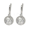 925 Sterling Silver Micro Pave Cubic Zirconia Hoop Earrings EJEW-B147-01A-01-4
