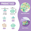 100Pcs 4 Styles Baking Paint Transparent Glass Bead Caps DGLA-TA0001-46-4