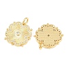 Brass Micro Pave Cubic Zirconia Pendants X-KK-C162-062G-01-2