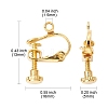 20Pcs 2 Colors Racking Plated Brass Clip-on Earring Findings KK-CJ0002-11-2