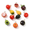 12Pcs 12 Styles Brass Acrylic Pendants OACR-CJ0002-68-8