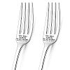 Globleland Word Pattern 304 Stainless Steel Fork AJEW-GL0001-17E-1