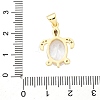 Brass Micro Pave Clear Cubic Zirconia Pendants KK-S510-27G-3