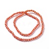 Electroplate Opaque Solid Color Glass Beads Strands GLAA-E036-11-M-4