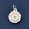 925 Sterling Silver Lotus Flower Charms STER-U009-01S-02-2