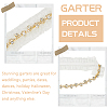 2Pcs Flower Pattern Polyester Lace Elastic Bridal Garters AJEW-WH0007-28-3