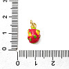 Brass Enamel Charms KK-P303-06F-G-3