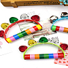 40Pcs 4 Colors Iron Bell Pendants IFIN-LP0001-35-3