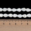 Opaque Solid Color Electroplate Glass Beads Strands EGLA-N013-P8mm-B02-4