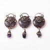 Natural Amethyst Big Pendants G-I324-15R-1