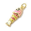 Brass Enamel Pendants KK-H529-51G-3