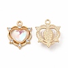 Rack Plating Eco-friendly Alloy Crystal Rhinestone Pendants FIND-A025-08G-1