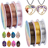 6 Rolls 6 Colors Round Copper Jewelry Wire CWIR-BBC0001-14-1