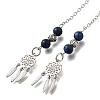 Round Natural Lapis Lazuli Dowsing Pendulums G-M447-07P-08-2