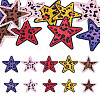 10Pcs 10 Styles Polyester Leopard Print Embroidery Cloth Iron on/Sew on Patches PATC-TA0001-58-1